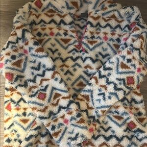 Aztec style cozy quarter zip